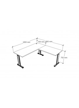 MX-026203E ESCRITORIO 160x160x75H