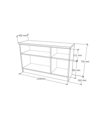 MX-458960   120x40x75H GABINETE BASE