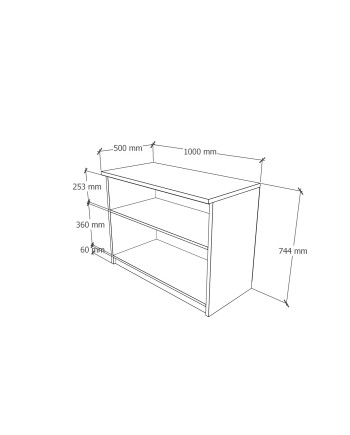 MX-889777   100x50x75H GABINETE BASE