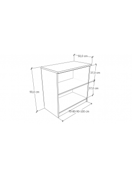 GABINETE BASE 70x50x90H