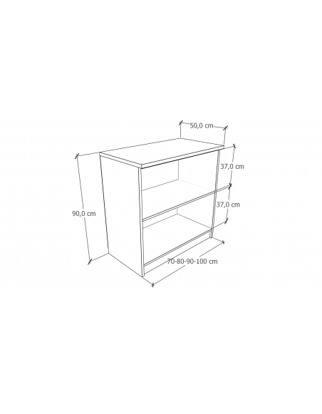 GABINETE BASE 70x50x90H