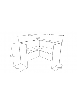 RECEPCION L  150x150x115H
