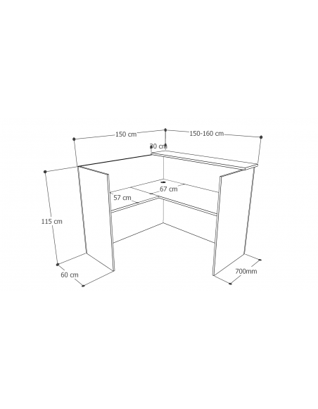 RECEPCION L  150x150x115H