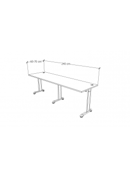 ESCRITORIO RECTO 240 cm
