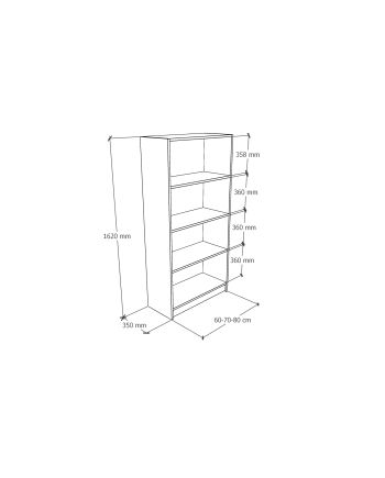 Estante  60x37x162H