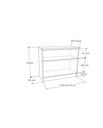 Gabinete Base  70x37x75H