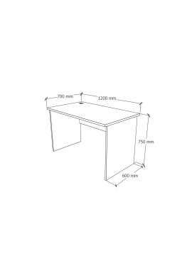 MX-521780E ESCRITORIO 120x70x75H